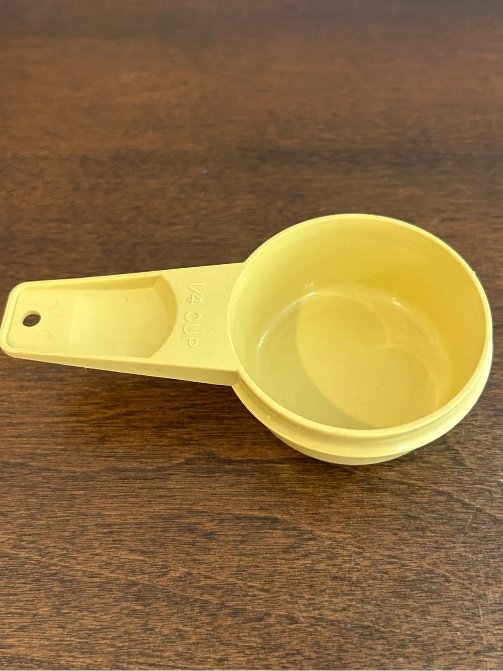 Vintage Tupperware Yellow Measuring Cup 1/4 Cup # 766-4 Replacement Made in USA.